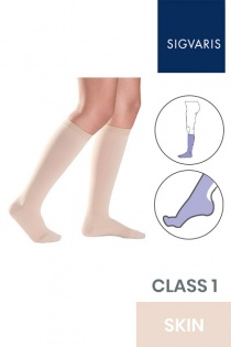 Sigvaris Style Semitransparent Class 1 Knee High Skin Compression Stockings